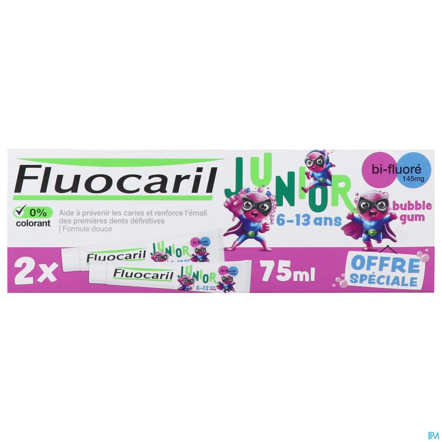 FLUOCARIL JUNIOR GEL BUBBLE 2X75ML