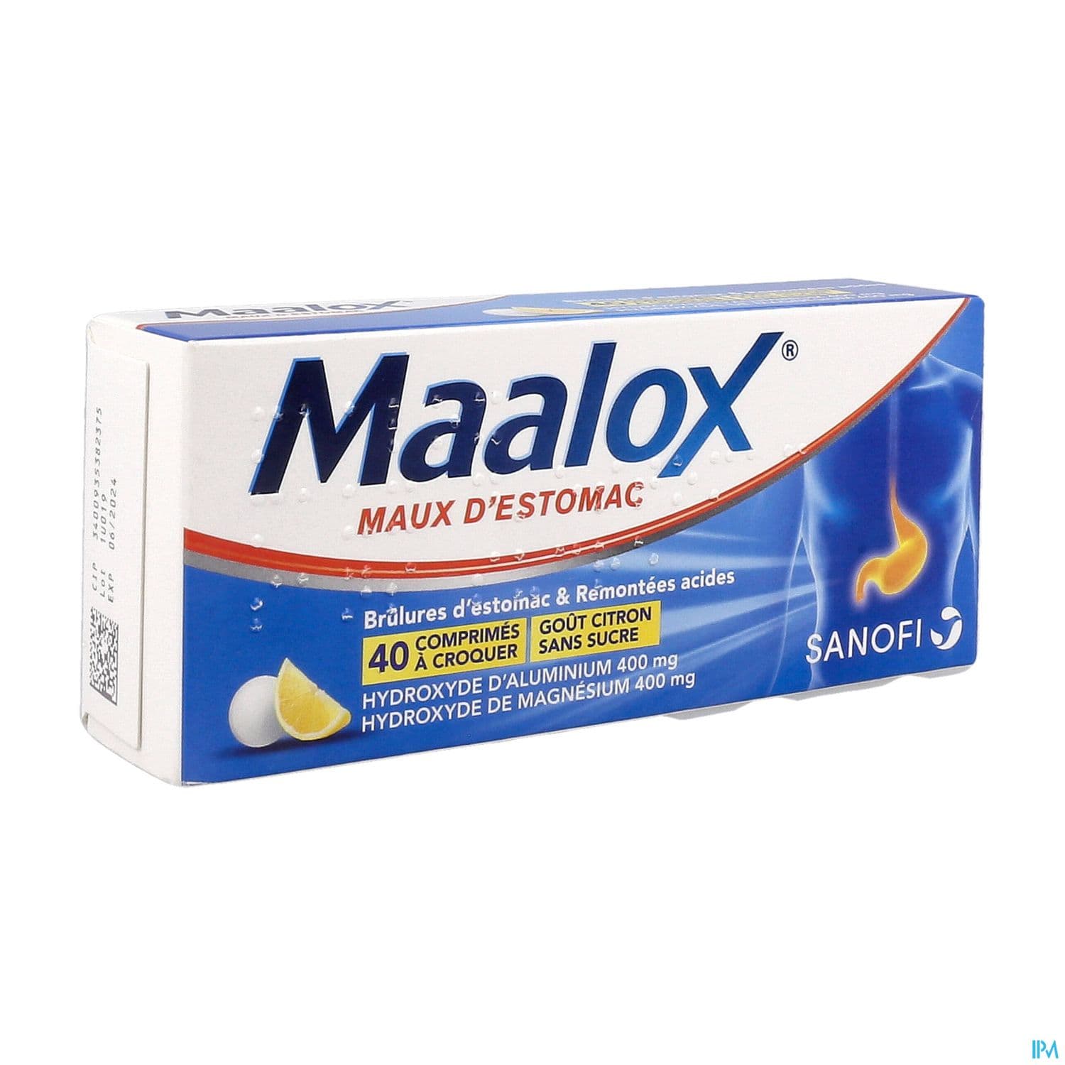Maalox Maux Estomac Sans Sucre Comprime A Croquer Citron 40