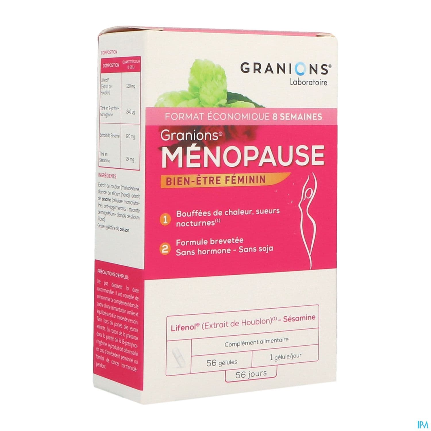GRANIONS MENOPAUSE GELUL 56 — Pharmacie Lafayette de Roubaix