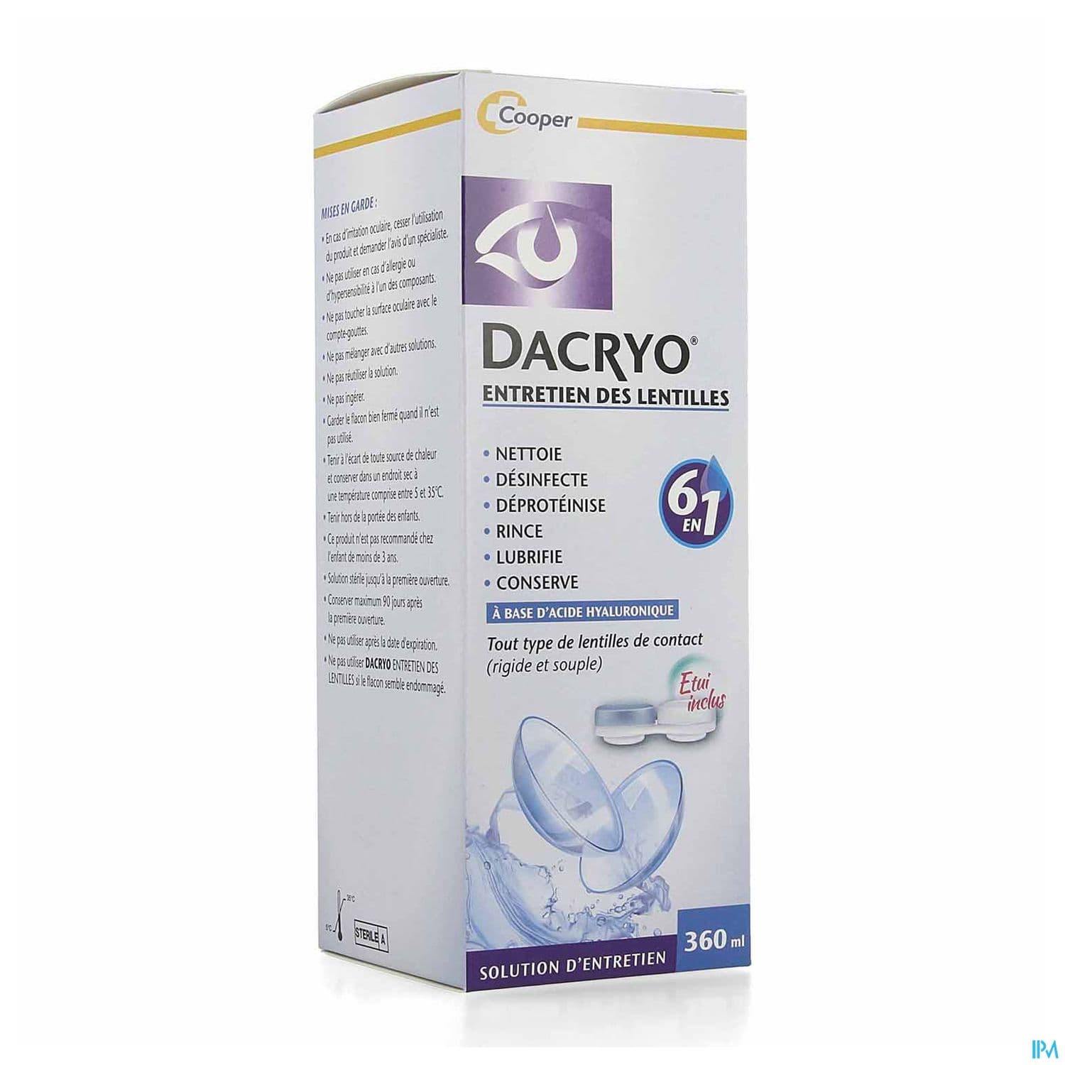 Cooper Dacryolens Entretien Lentilles 360ml