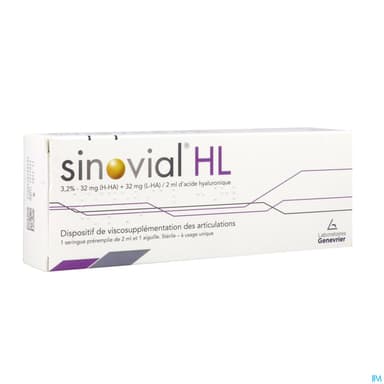 Sinovial High Low 3.2% Solution Visco Injectable Seringue 2ml + Aig