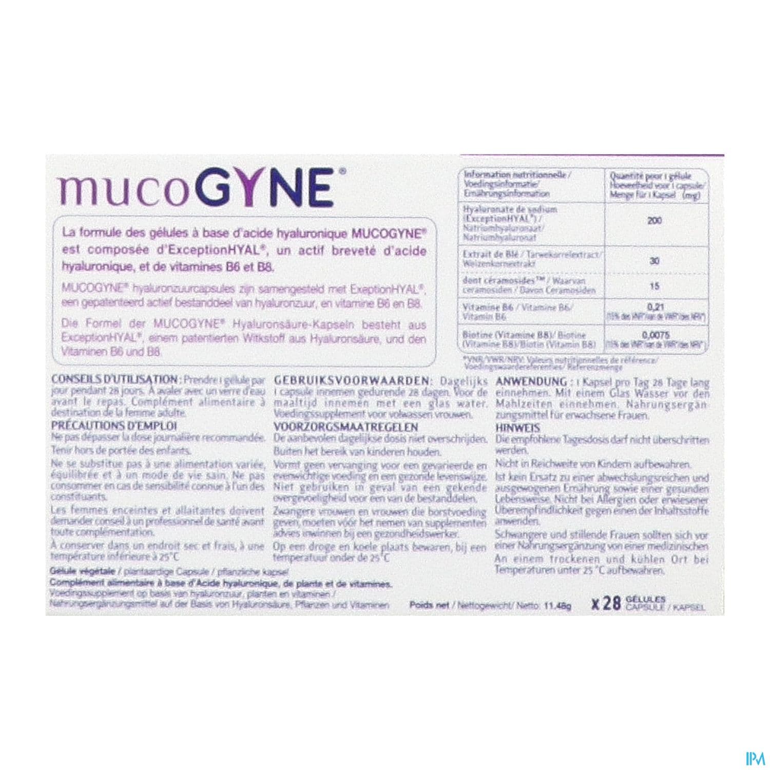 Mucogyne Voie Orale Gelule 28