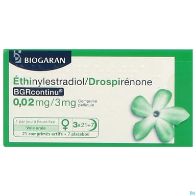 Ethinylestradiol Drospirenone Bgr Continu 0mg02/3mg Comprime 28 X3