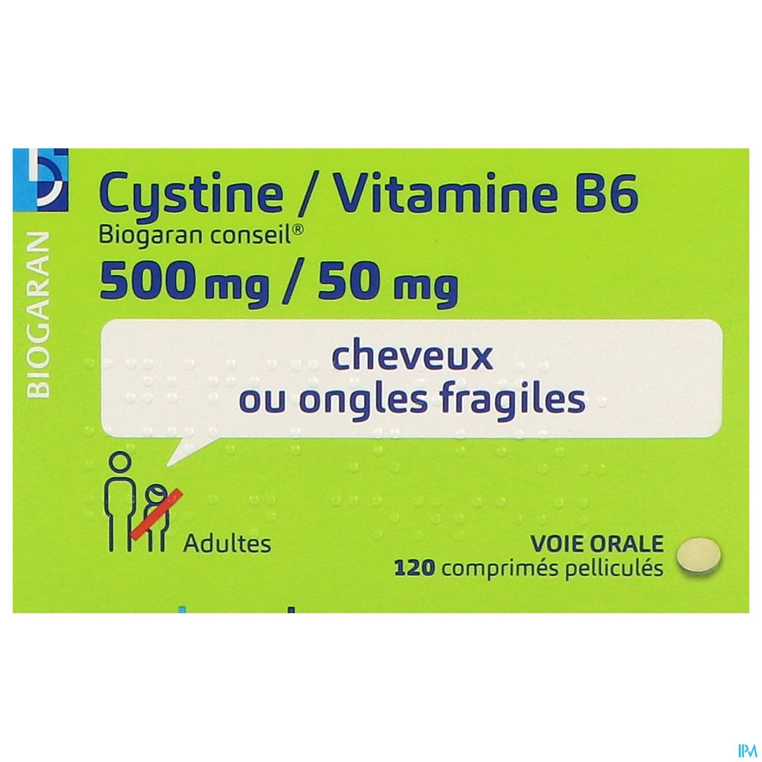 CYSTINE B6 500/50MG BIOG C CPR 120