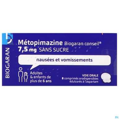 METOPIMAZINE 7,5MG BGR CS CP ORO 8