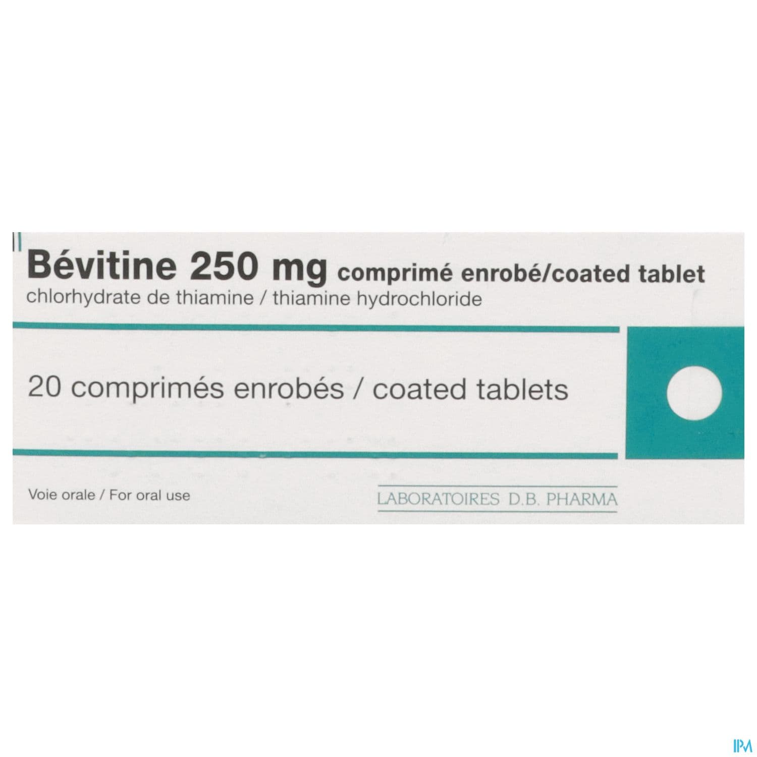 Bevitine 250mg Comprime 20