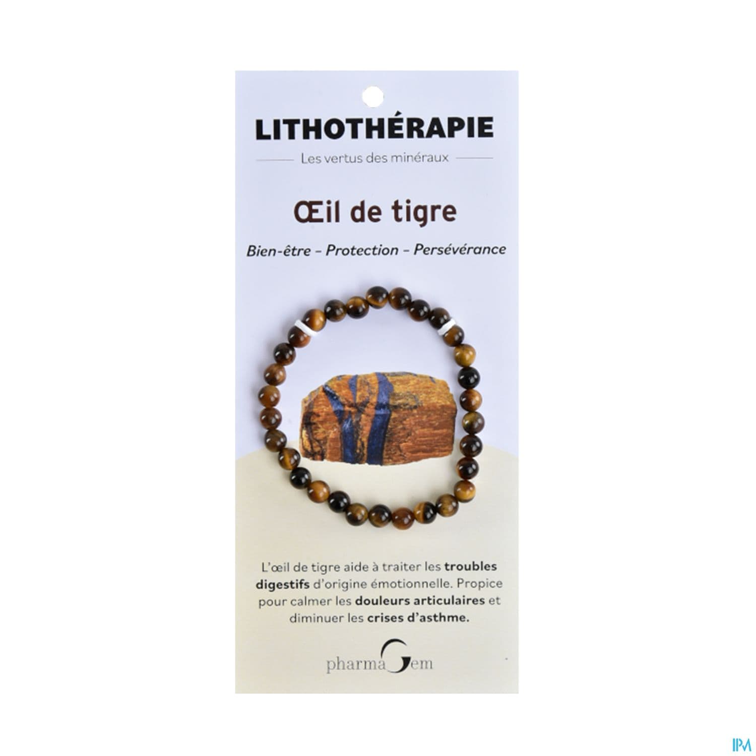 Pharmagem Bracelet Lithotherapie Oeil Du Tigre 4mm