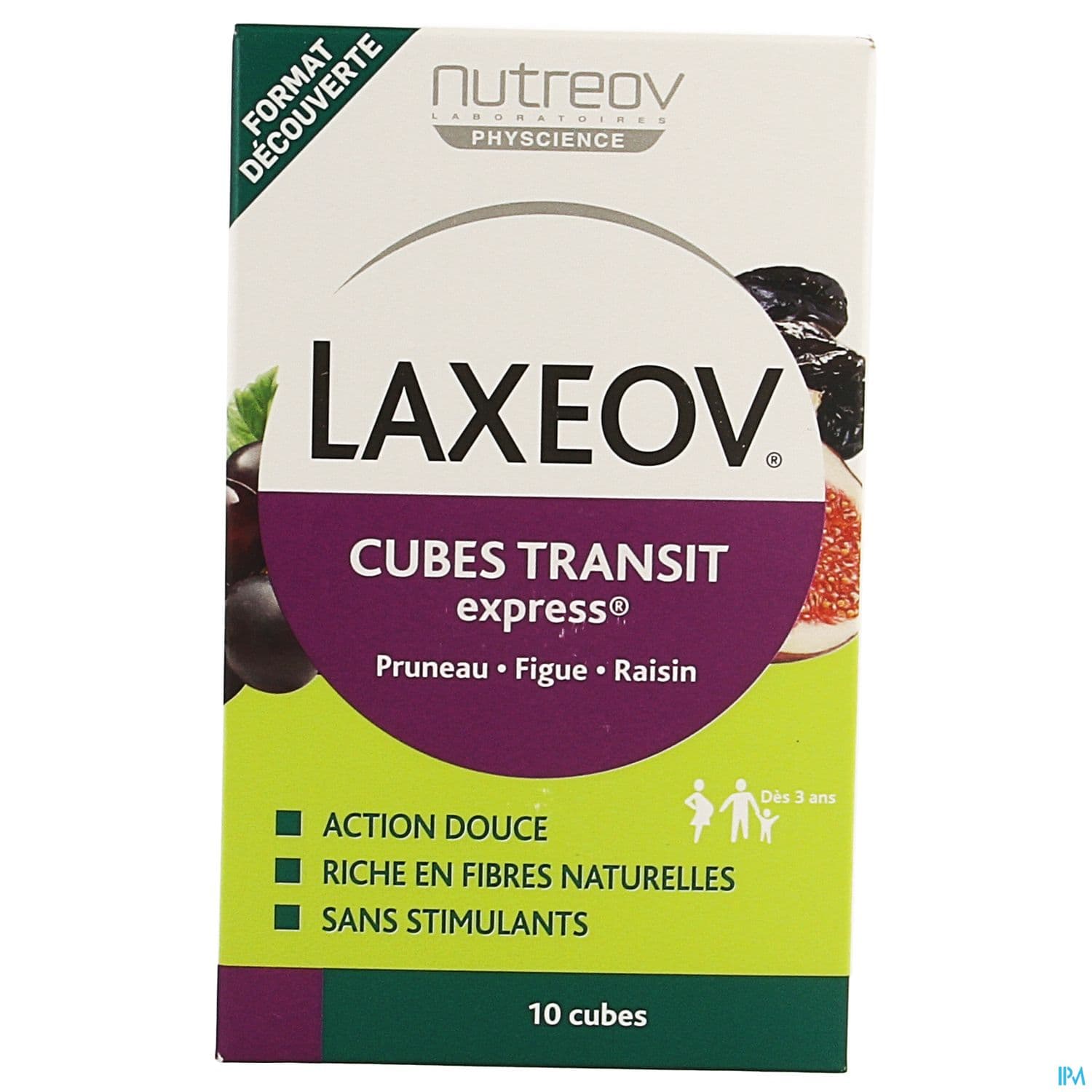 Nutreov Laxeov Cubes Transit Pruneau Figue Raisin 10g X10