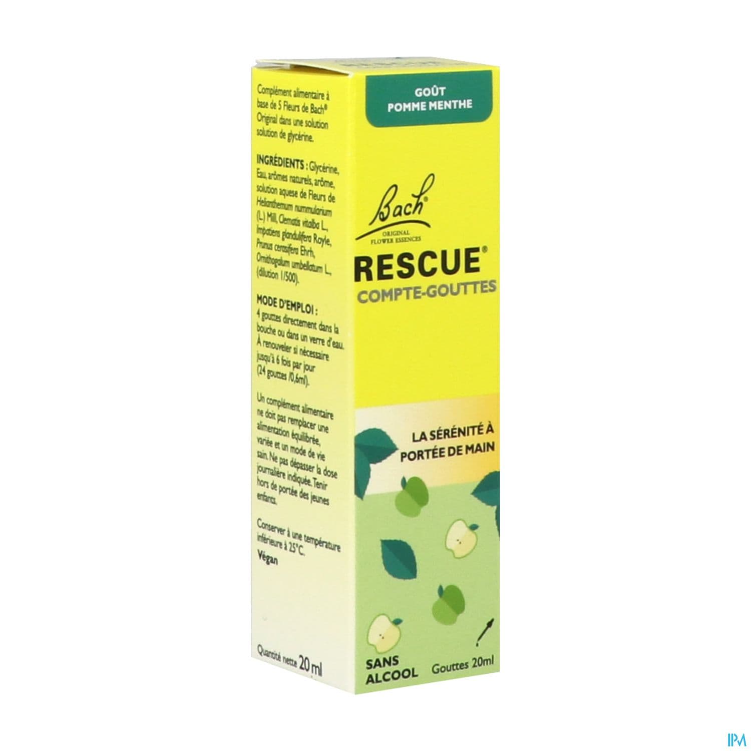 RESCUE BACH POMME MENTHE GTT 20ML