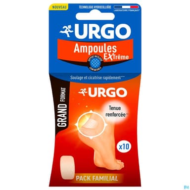 Urgo Ampoules Extreme Pansement Hydrocolloide Grand Format X10