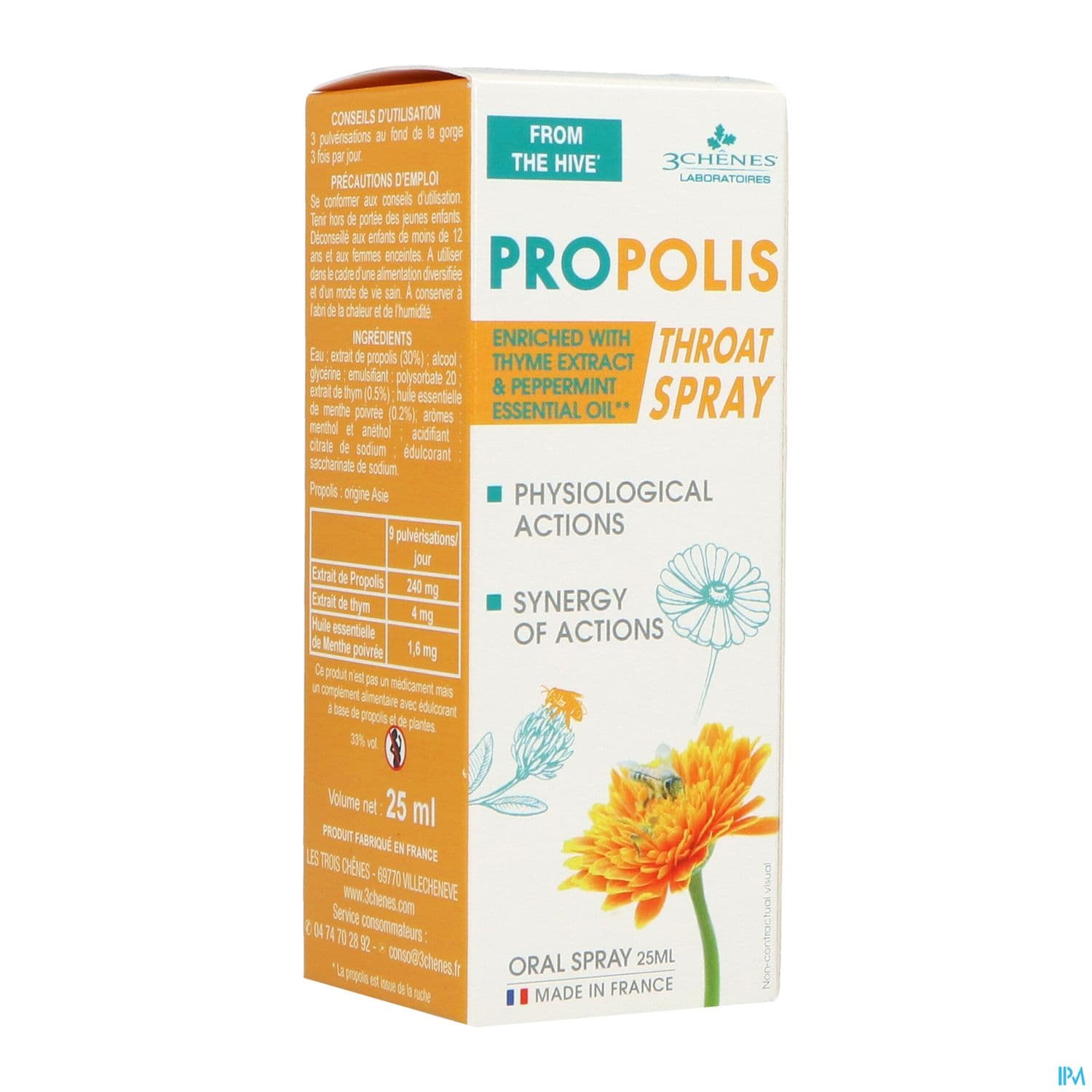 3 CHENES PROPOLIS BUC SPRAY25ML