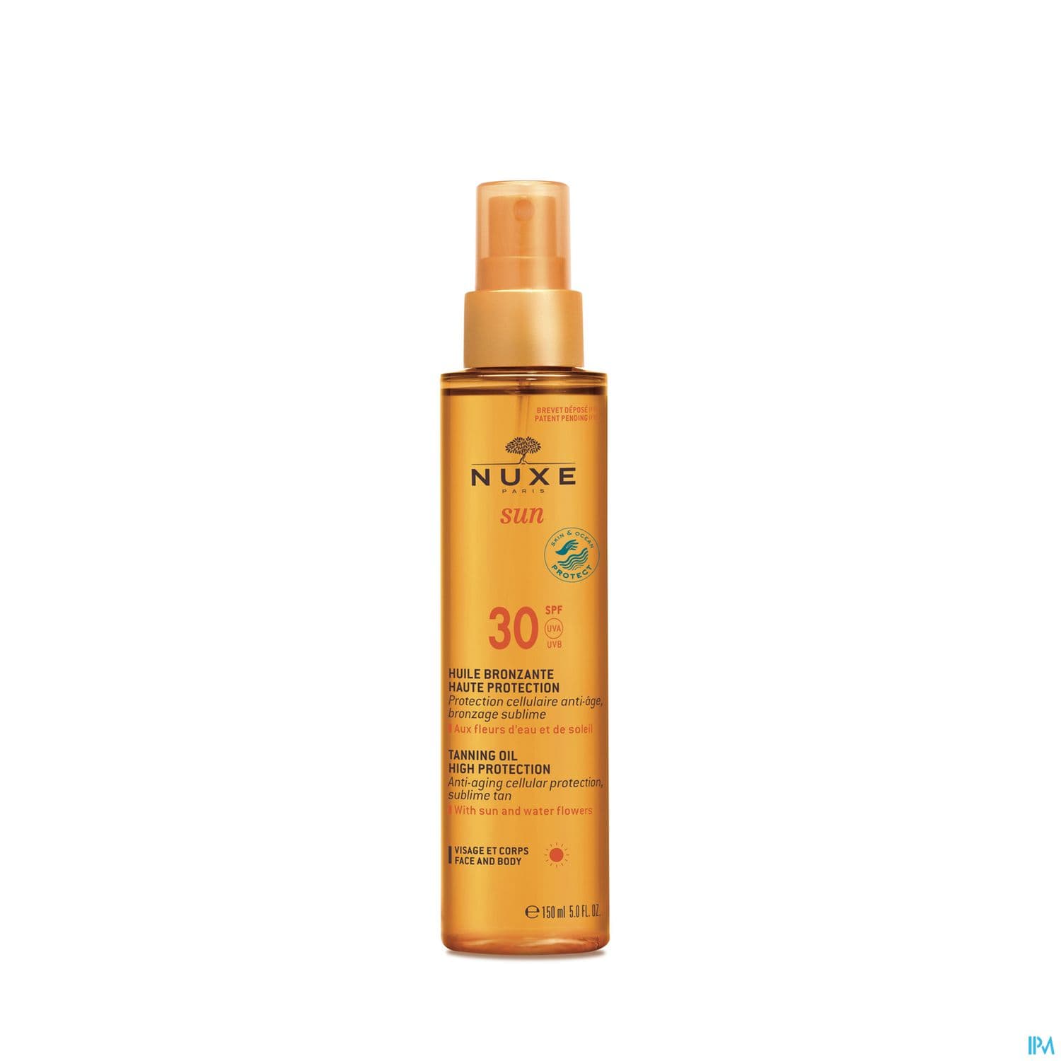 Nuxe Sun Huile Bronzante Visage Corps Ip30 150ml