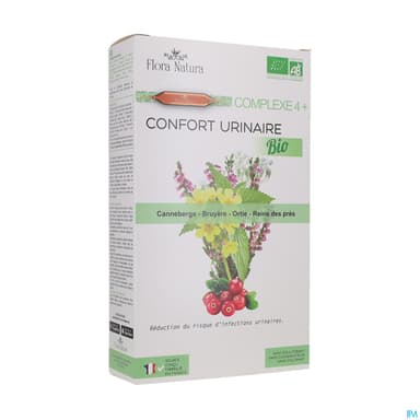 Flora Natura Complexe 4+ Confort Urinaire Bio Ampoule 20