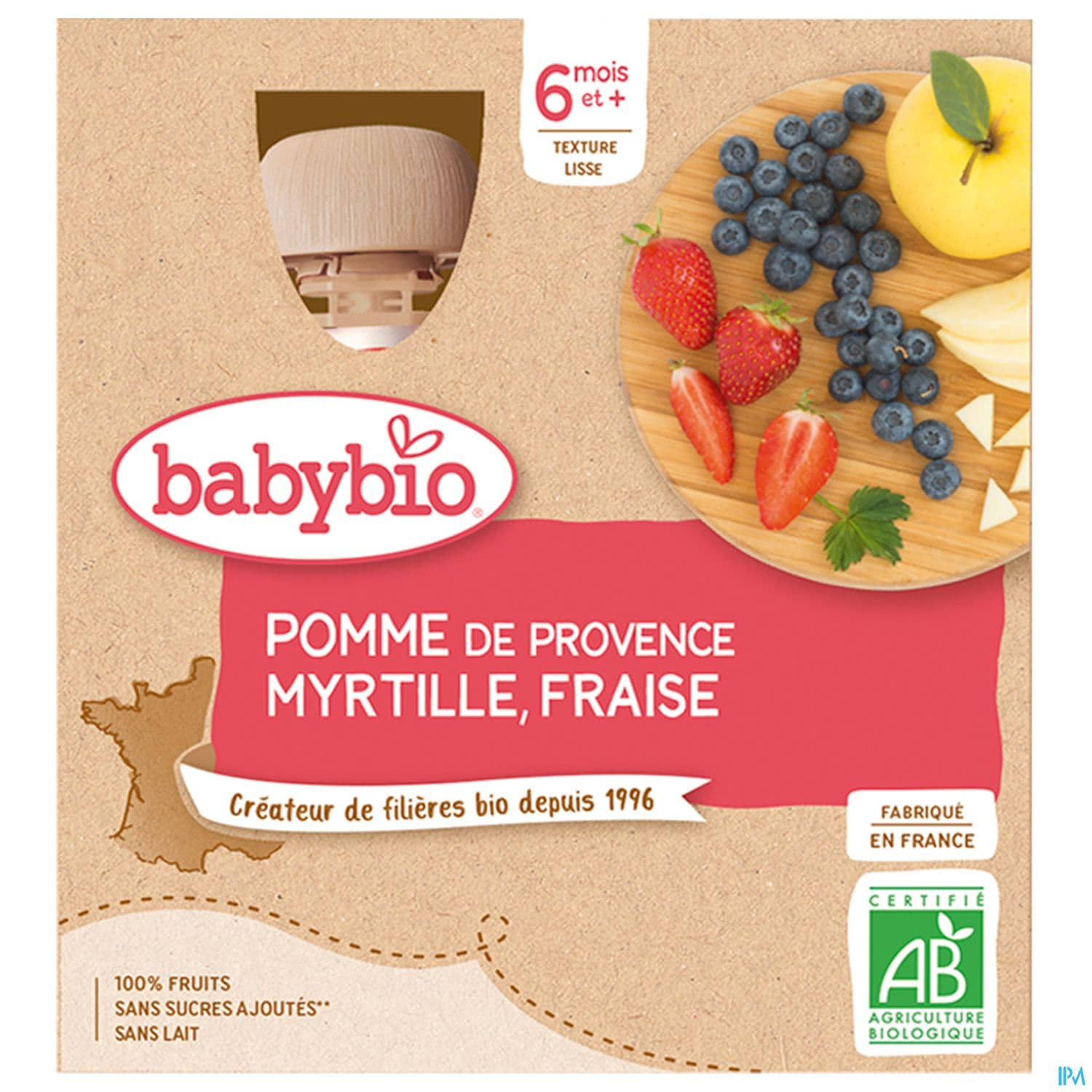 BABYBIO GOURD POM/MYR/FR4X90G