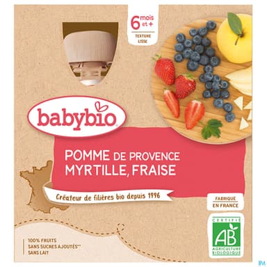 BABYBIO GOURD POM/MYR/FR4X90G
