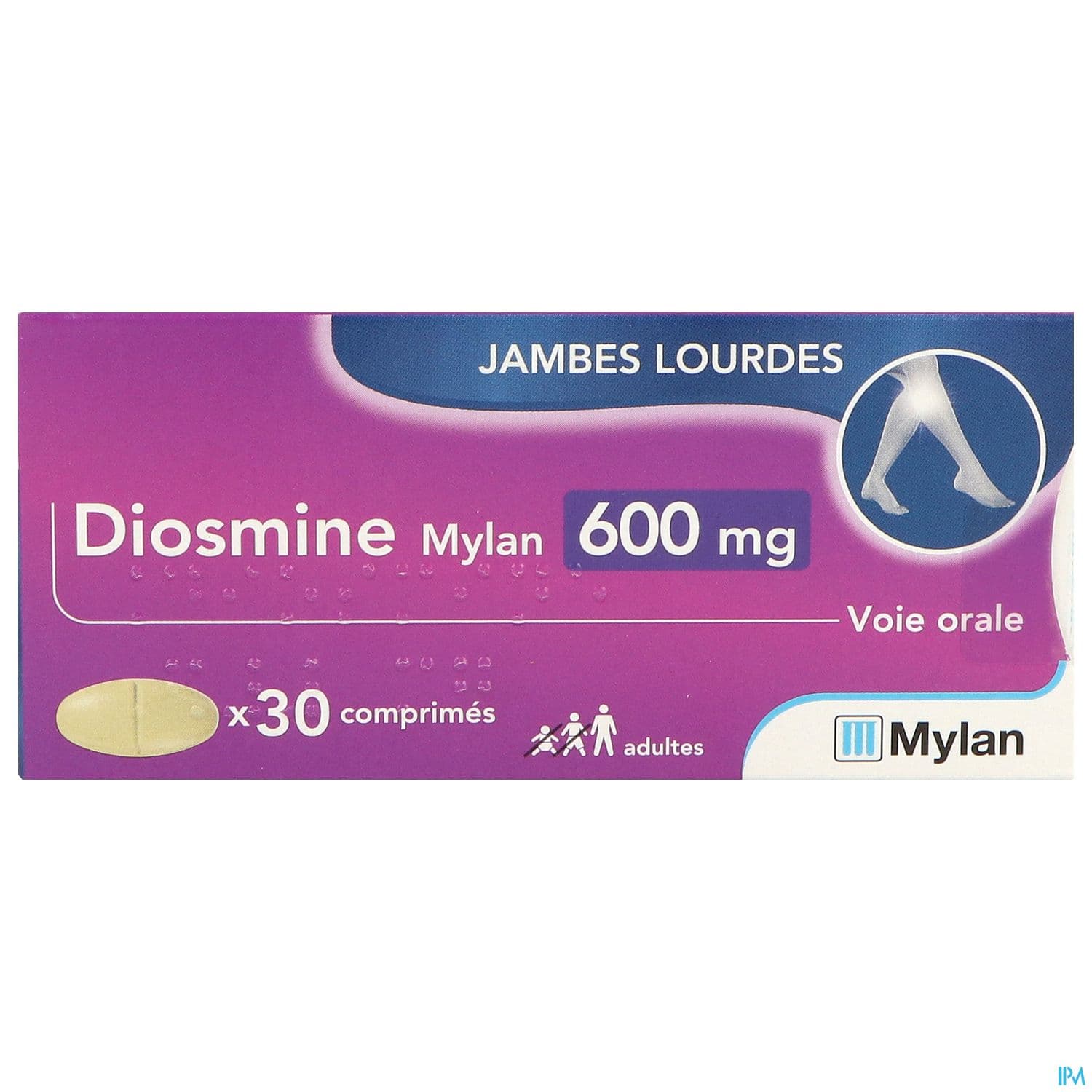 Diosmine Mylan 600mg Comprime 30