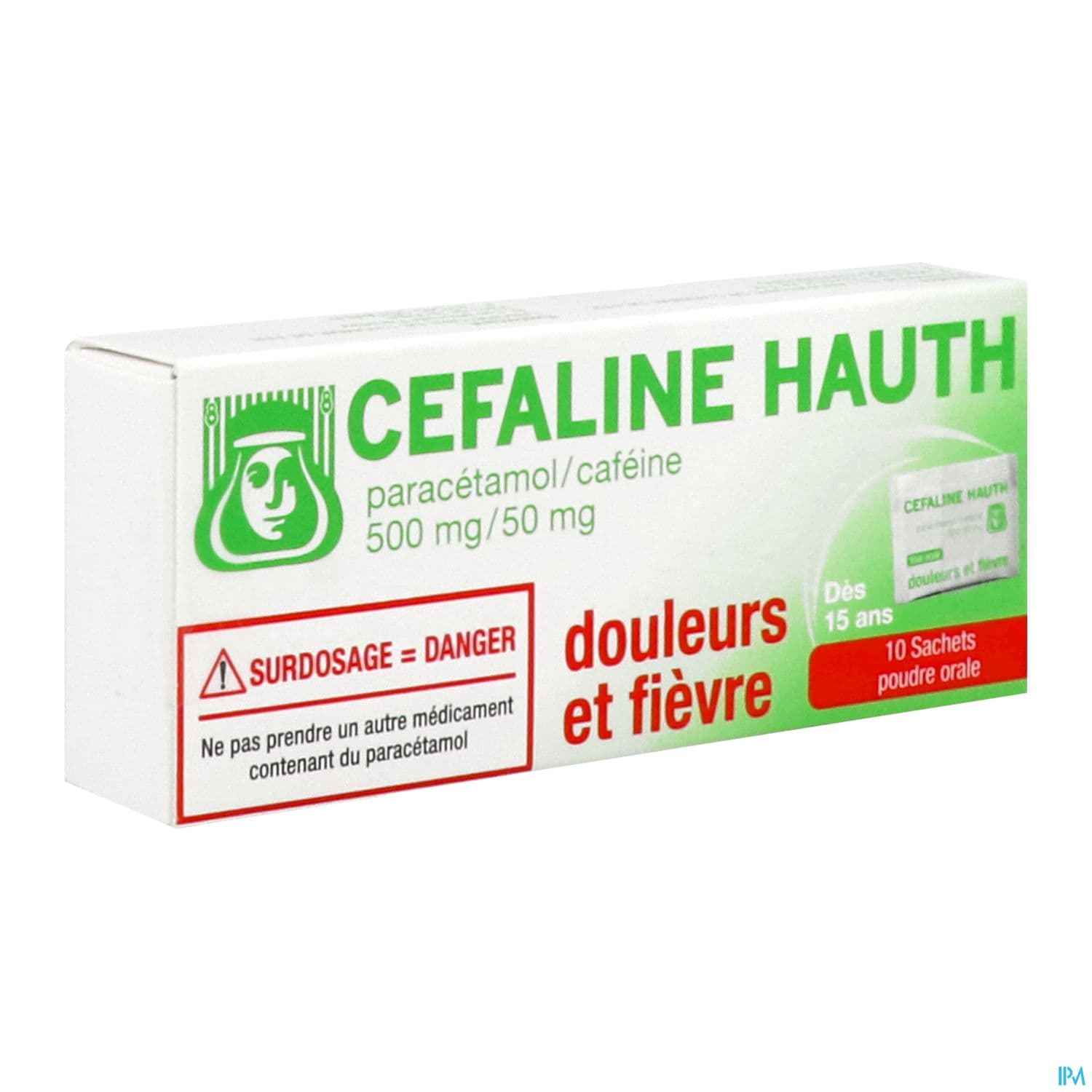 Cefaline Hauth 500mg/50mg Poudre Orale Sachet 10