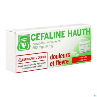 Cefaline Hauth 500mg/50mg Poudre Orale Sachet 10