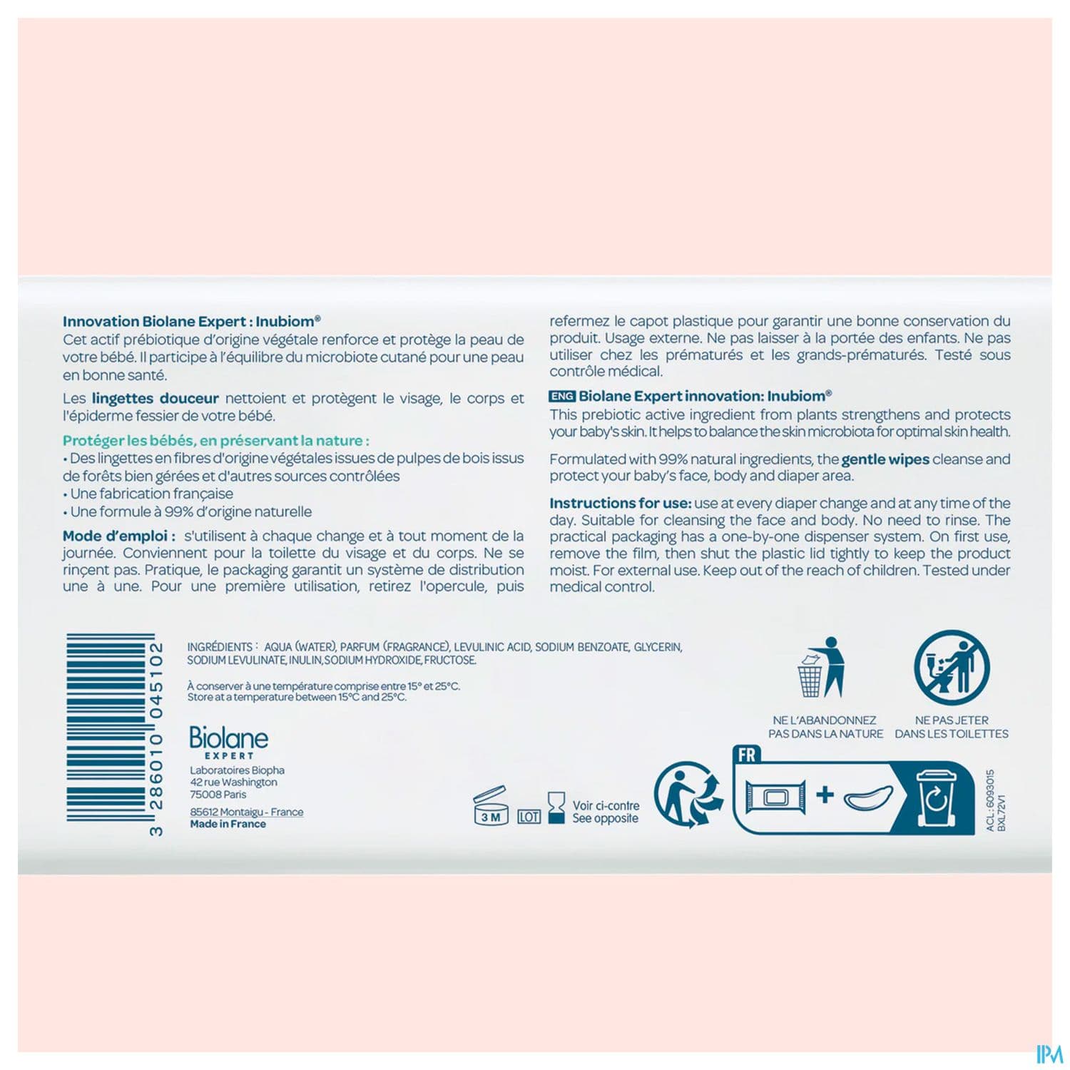 BIOLANE EXPERT LINGET DOUCEUR 72