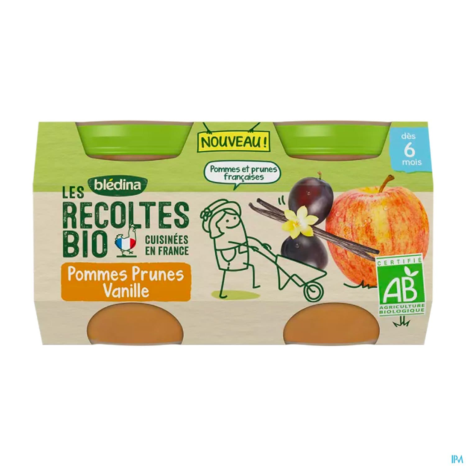 BLEDINA REC BIO POM PRUN VAN2X130G