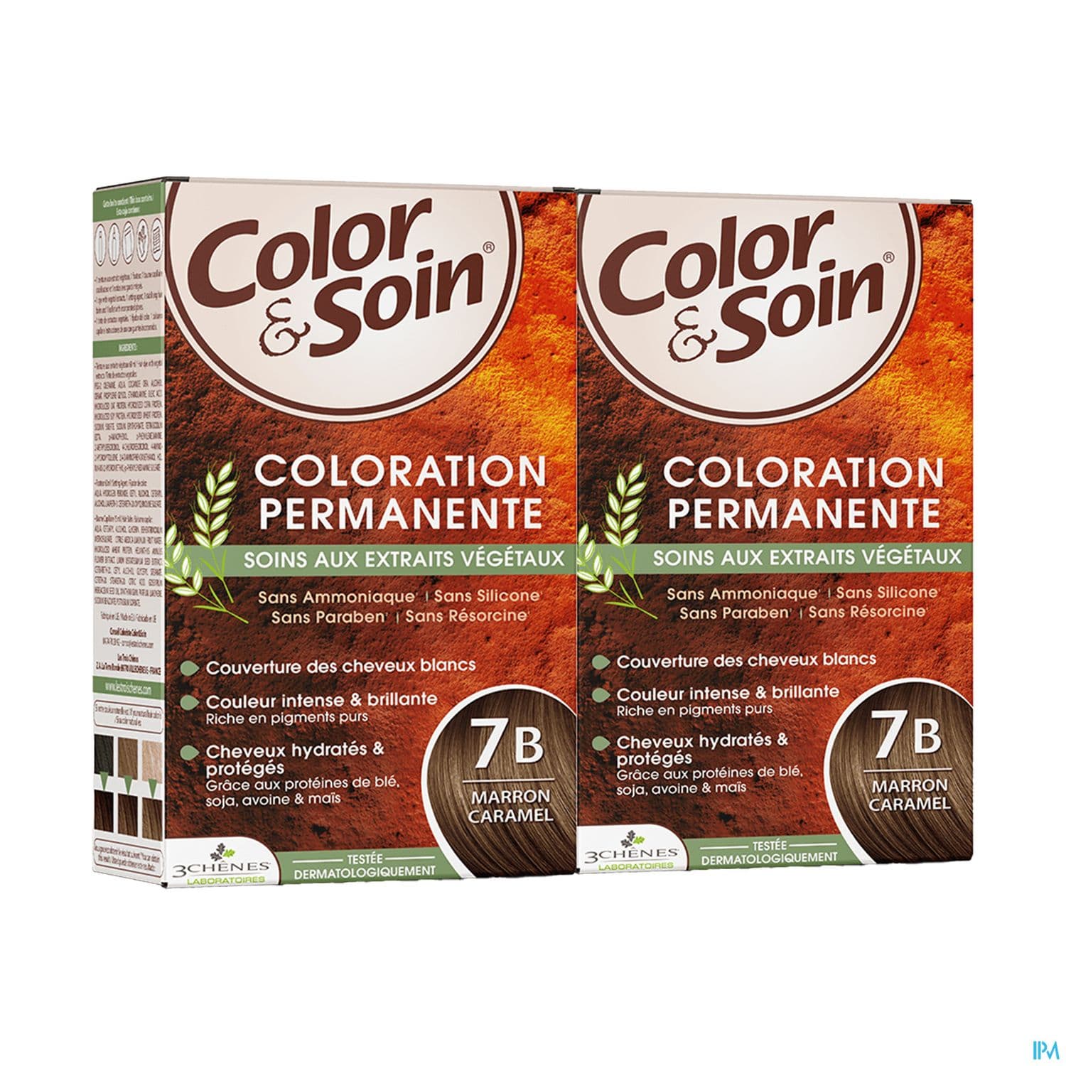 3chenes Color Soin 7b Marron Caramel Etui 60ml X2