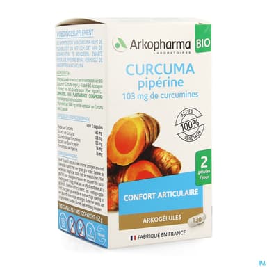 ARKOGELULES CURCUMA + PIPERINE GEL FL/150