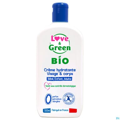 Love Green Bio Creme Hydratante Visage Et Corps 500ml