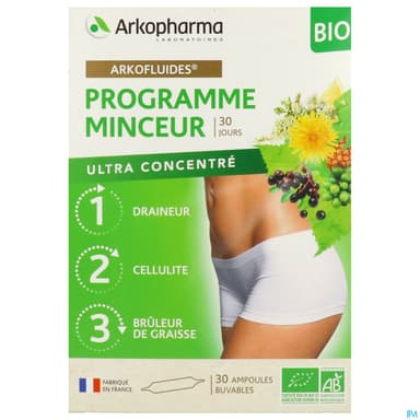 Arkopharma Arkofluides Bio Programme Minceur Ampoule Buvable 10ml 30
