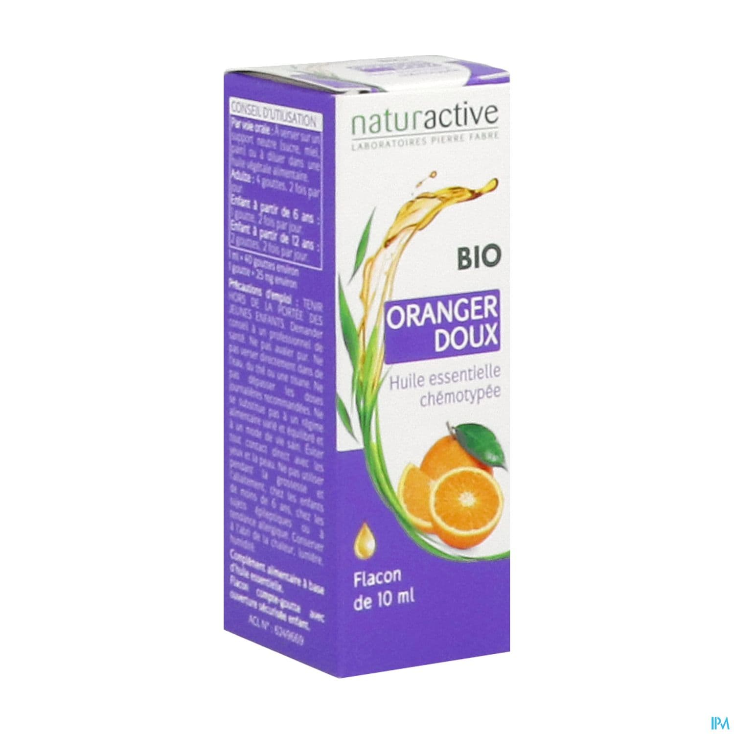 Naturactive Huile Essentielle Bio Orange Doux 10ml