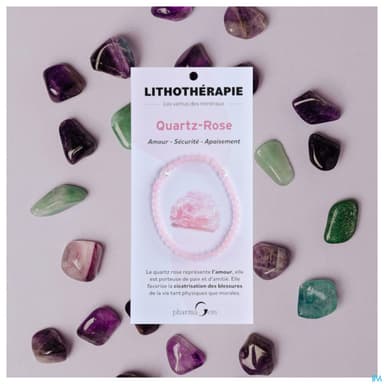 BRACEL LITHOTHERAP QUARTZ ROSE 4MM