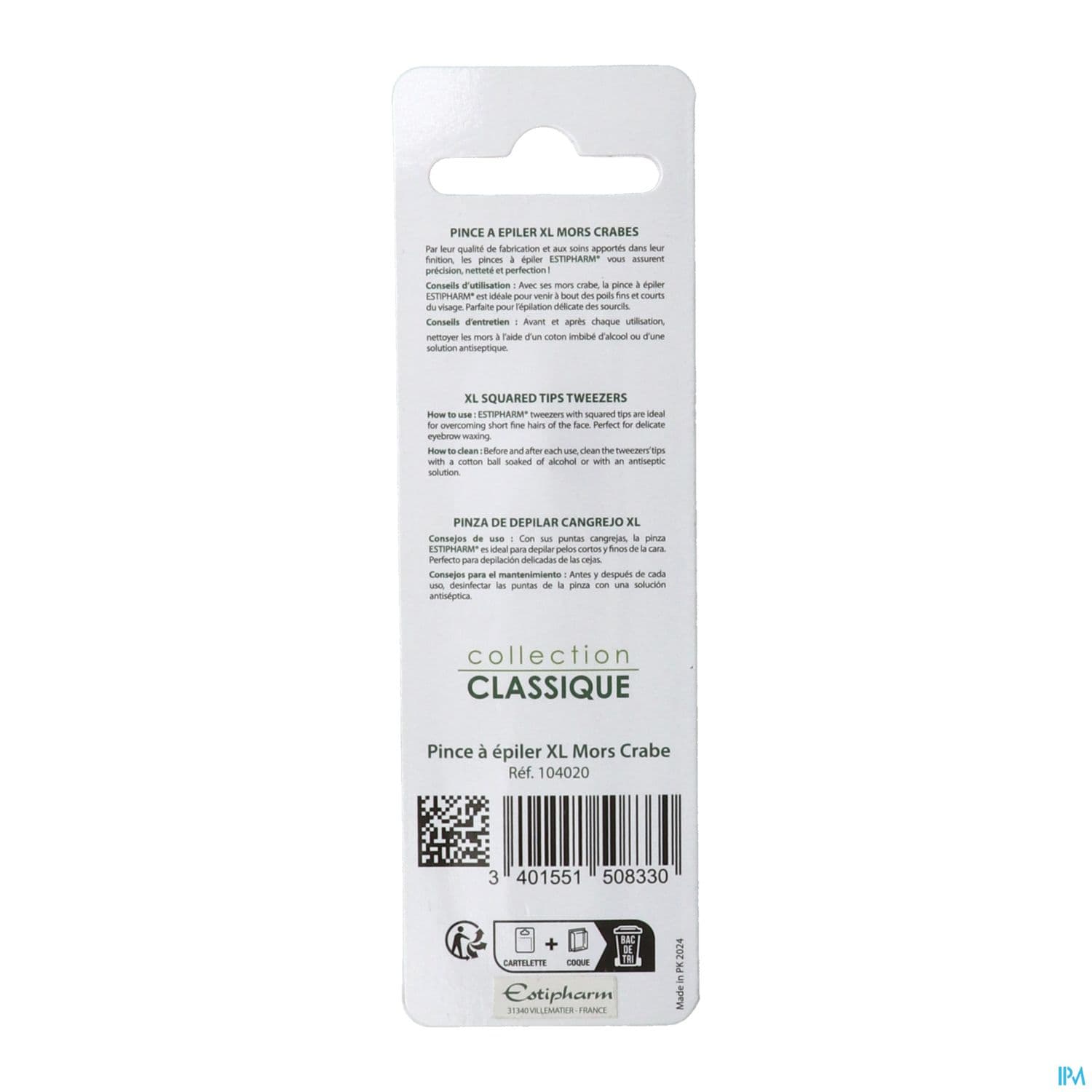 Estipharm Pince A Epiler Xl Mors Crabe