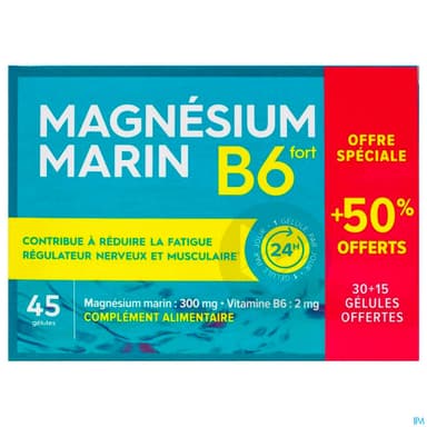 Pharmascience Magnesium Marin B6 Fort Gelule 30 + 15 Offerte