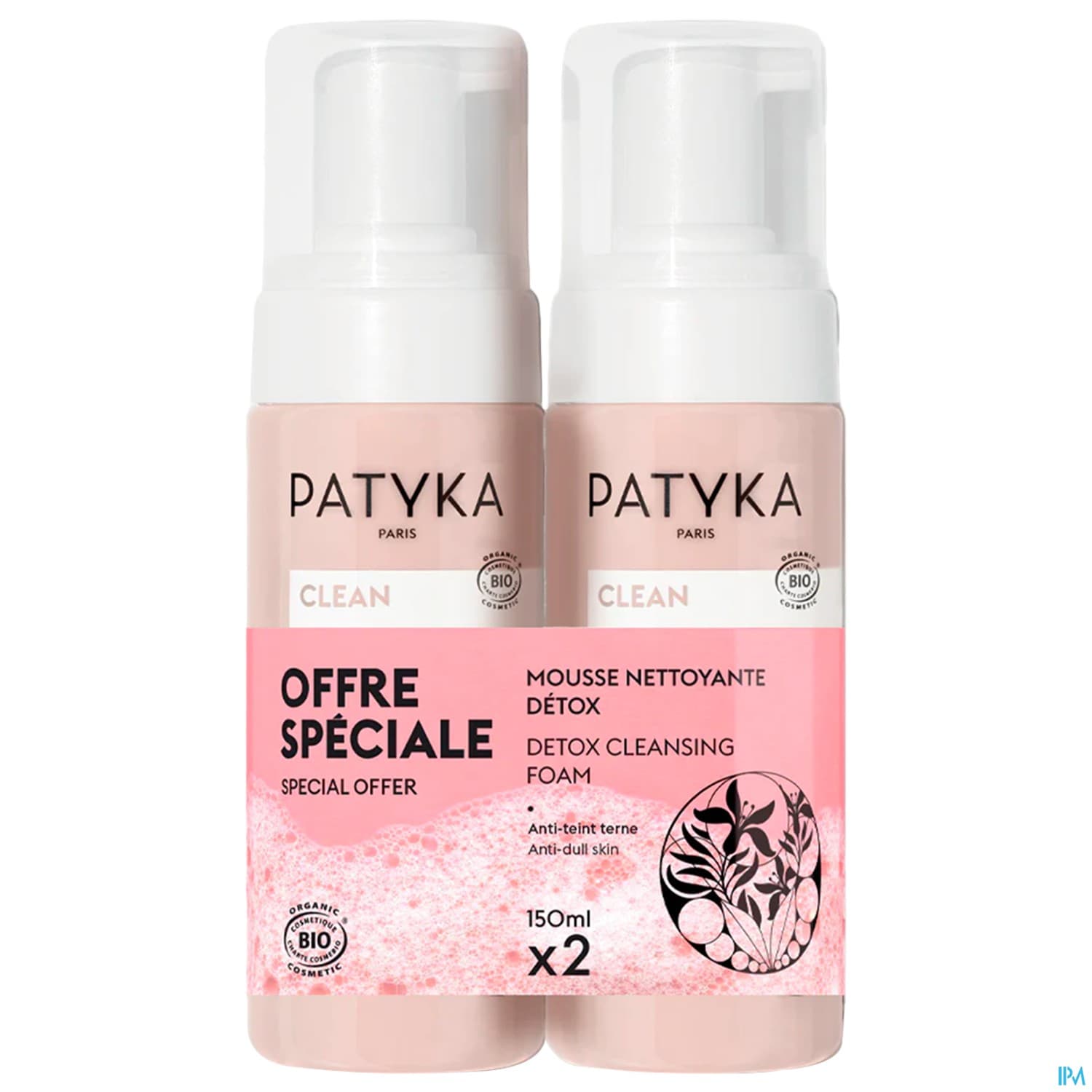 Patyka Clean Mousse Nettoyante Detox Bio 150ml X2