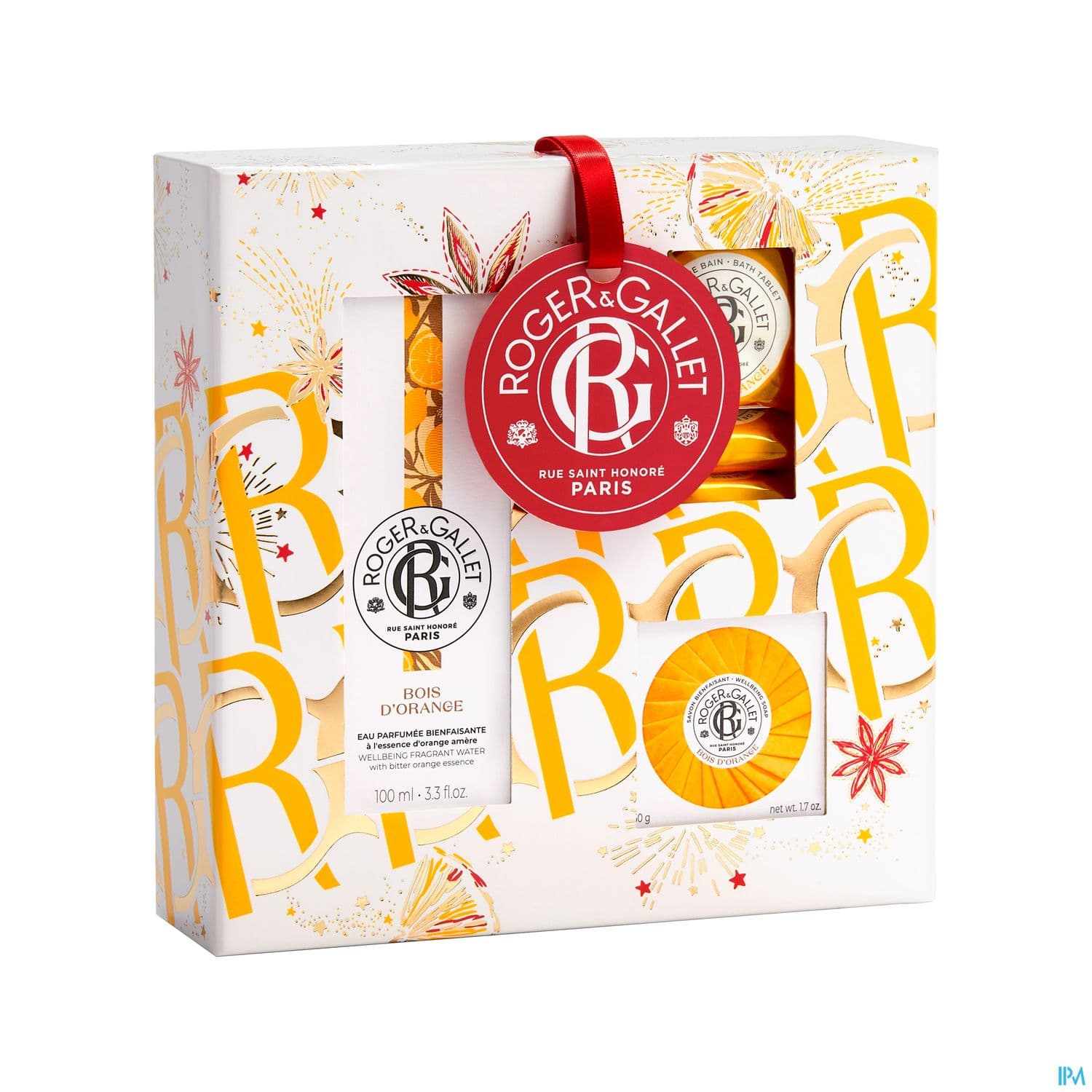 Roger Gallet Coffret Noel Bois D'orange Eau Parfumee 100ml + Savon 50g + 3 Galets Bain Offerts