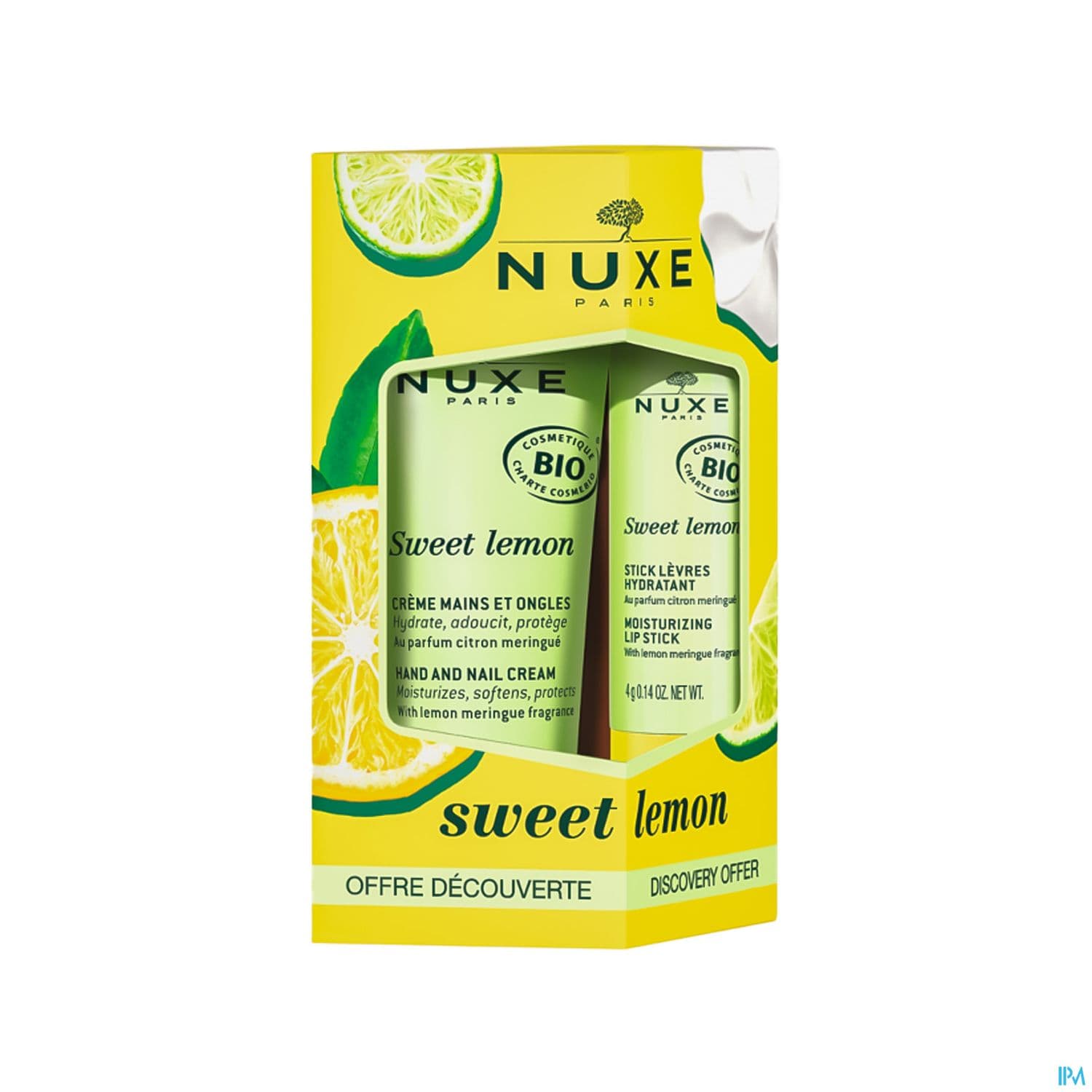 Nuxe Sweet Lemon Creme Mains Bio Tube 30ml + Stick Levres Bio 4g