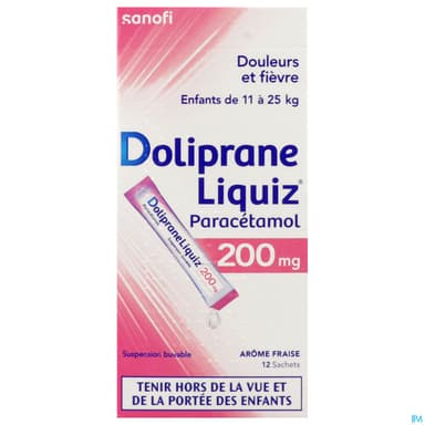 DOLIPRANELIQUIZ 200MG SACHET S/S12