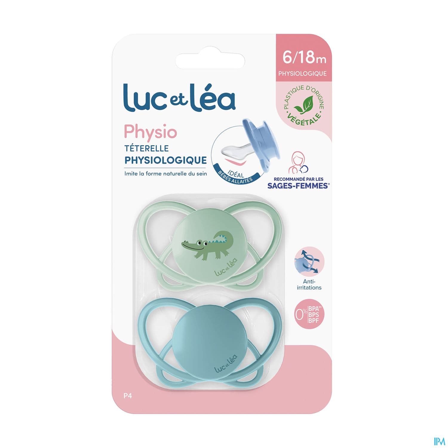 Luc Et Lea Sucette Physiologique 6/18m P4 X2