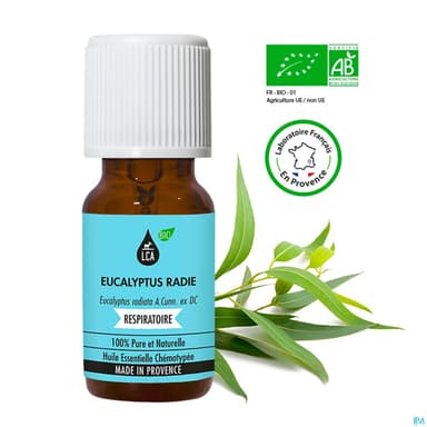 Lca Huile Essentielle D'eucalyptus Radie Bio 10ml