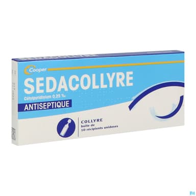 Sedacollyre Cetylpyrid 0.025% Collyre Unid 0ml4 10