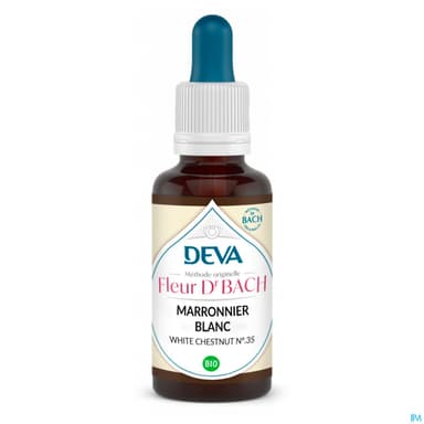 Deva Fleurs De Bach Marronnier Blanc (white Chestnut- No35) Bio 15ml