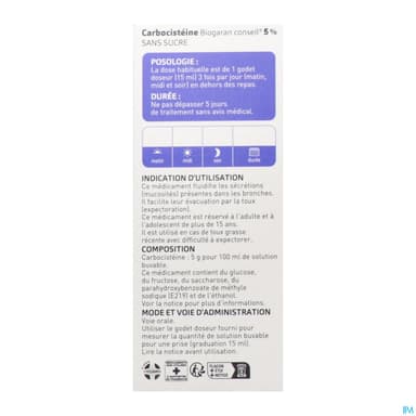 CARBOCISTEINE 5% BIOG SOL S/S200ML
