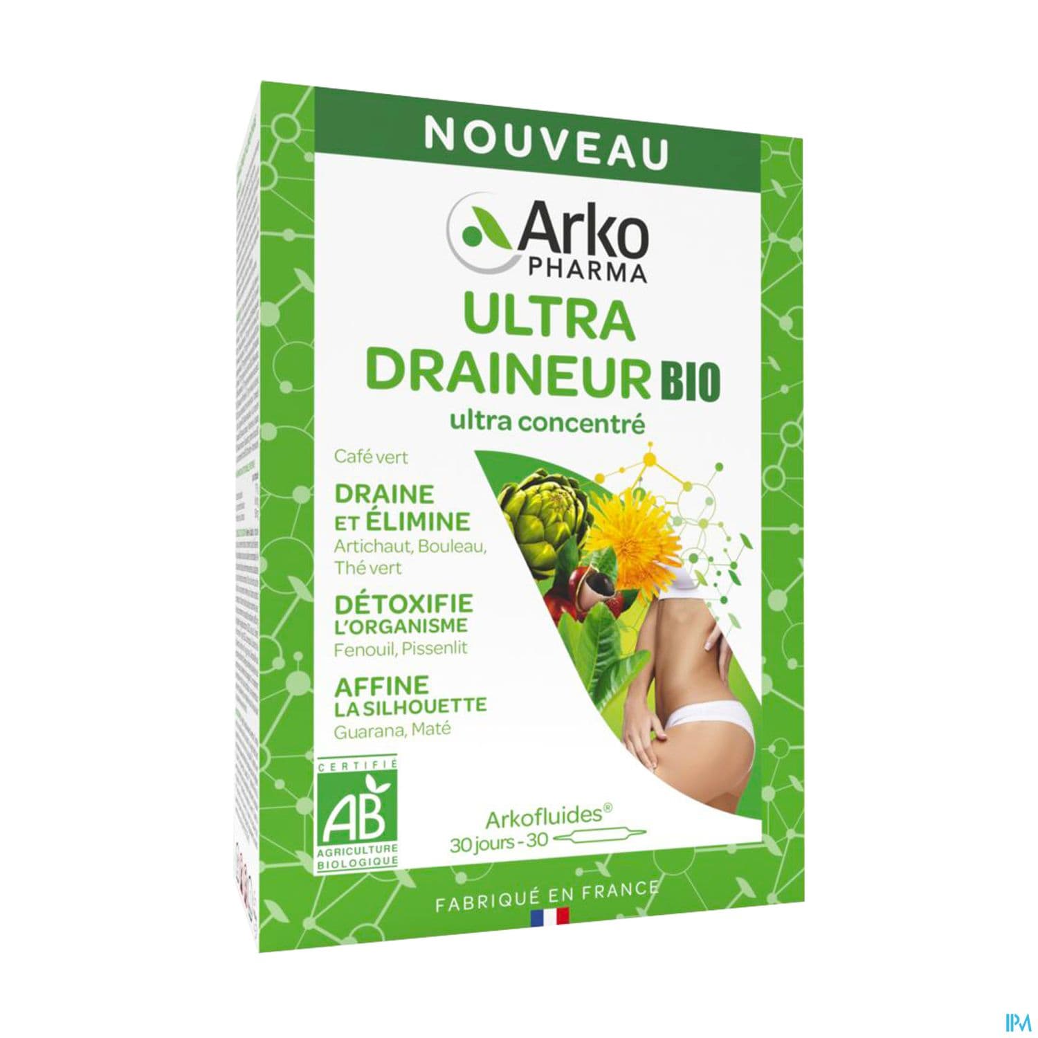 Arkopharma Arkofluides Bio Ultra Draineur Ampoule Buvable 10ml 30