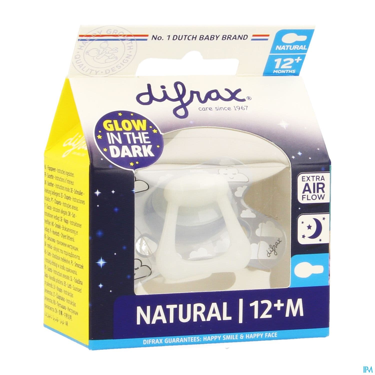 Difrax Sucette Natural Nuit +12mois