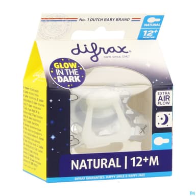 Difrax Sucette Natural Nuit +12mois