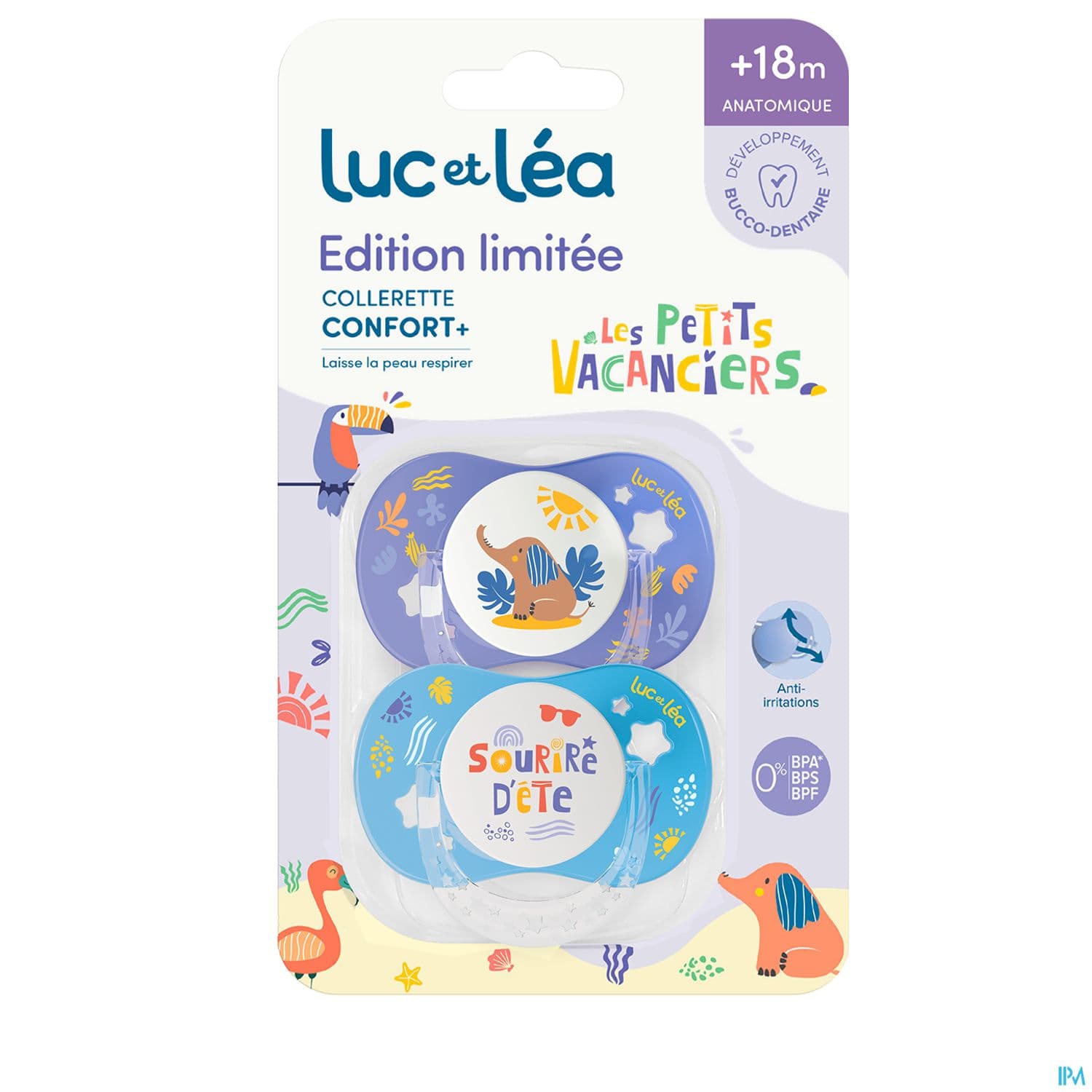 Luc Et Lea Duo Sucettes Anatomiques Elephant-sourire +18m