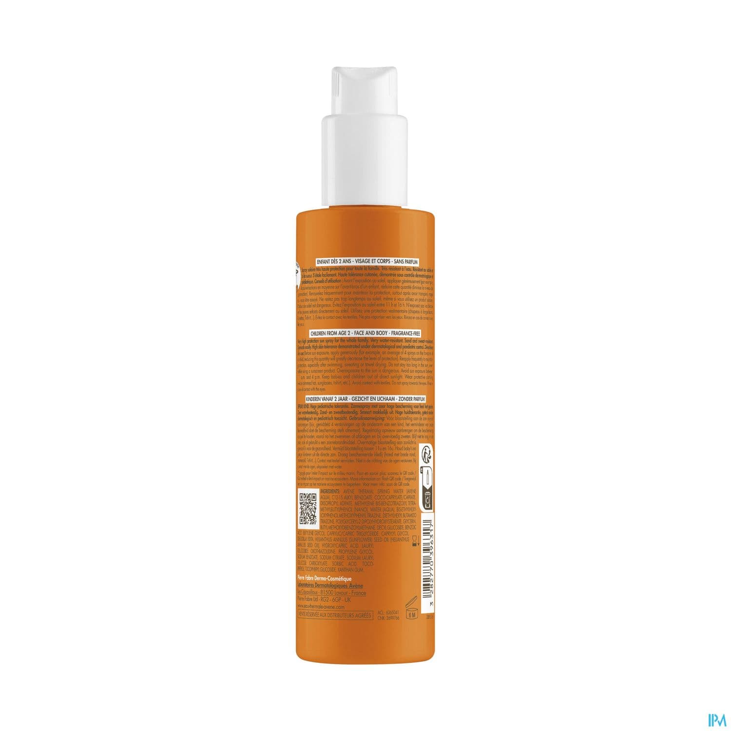 Eau Thermale Avene Solaire Spray Enfant Spf50+ Emulsion Fluide Pour Application Locale 200ml