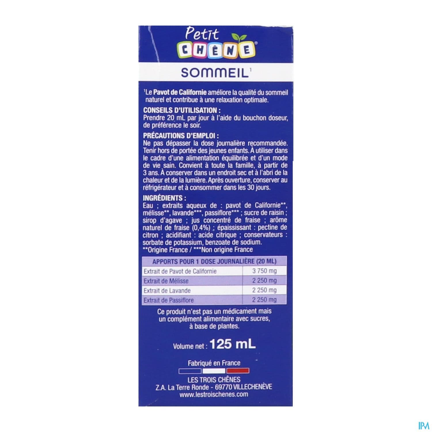 Petit Chene Sommeil 125ml