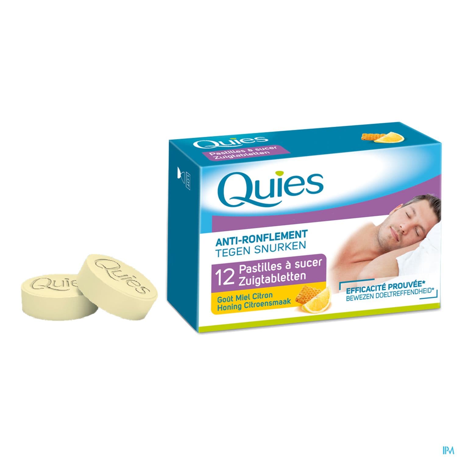 Quies Antironflement Pastille A Sucer Miel Citron 12