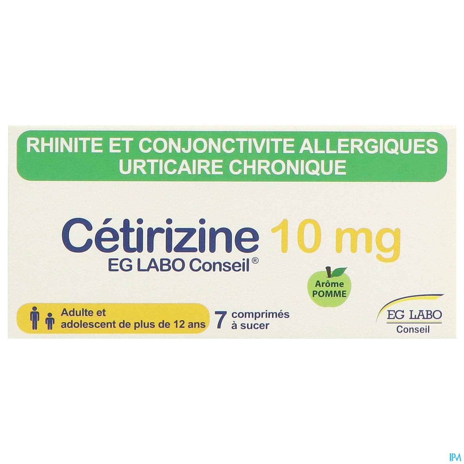 CETIRIZINE 10MG EG CPR 7