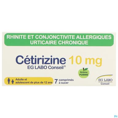 CETIRIZINE 10MG EG CPR 7
